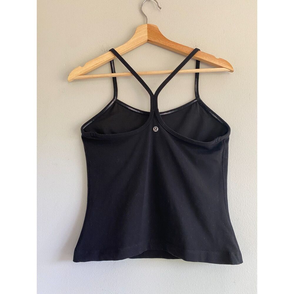 Lululemon Cropped Power Y Tank Black size 8 (medium)